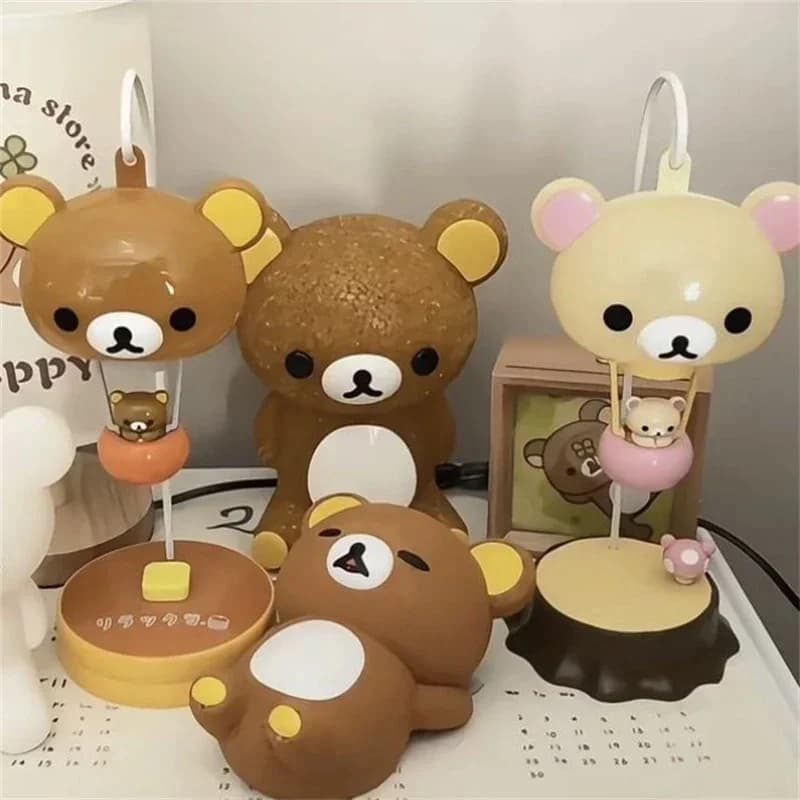 Kawaii Rilakkuma Desk Lamp Anime Cartoon Cute Student Desktop Decorative Light Girl's Gifts Toys
