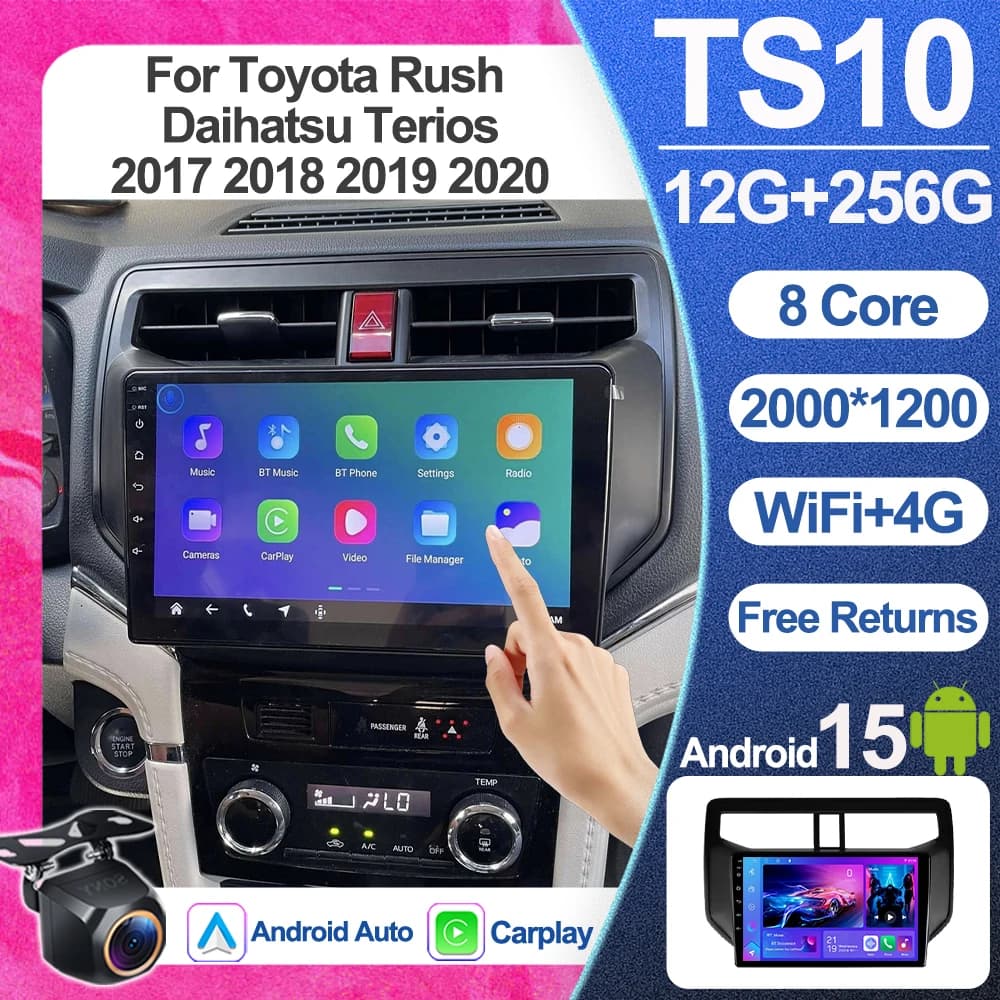 Android 16 For Toyota Rush Daihatsu Terios 2017 2018 2019 2020 Carplay Wifi 2din Audio Auto 5g Lte Car Radio Navigation Video