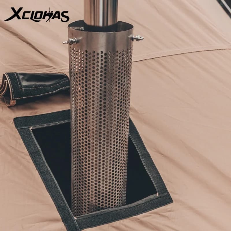 Wood stove accessories Stainless steel chimney pipes Non-screw cover for curtains Fume pipe for camping stove
