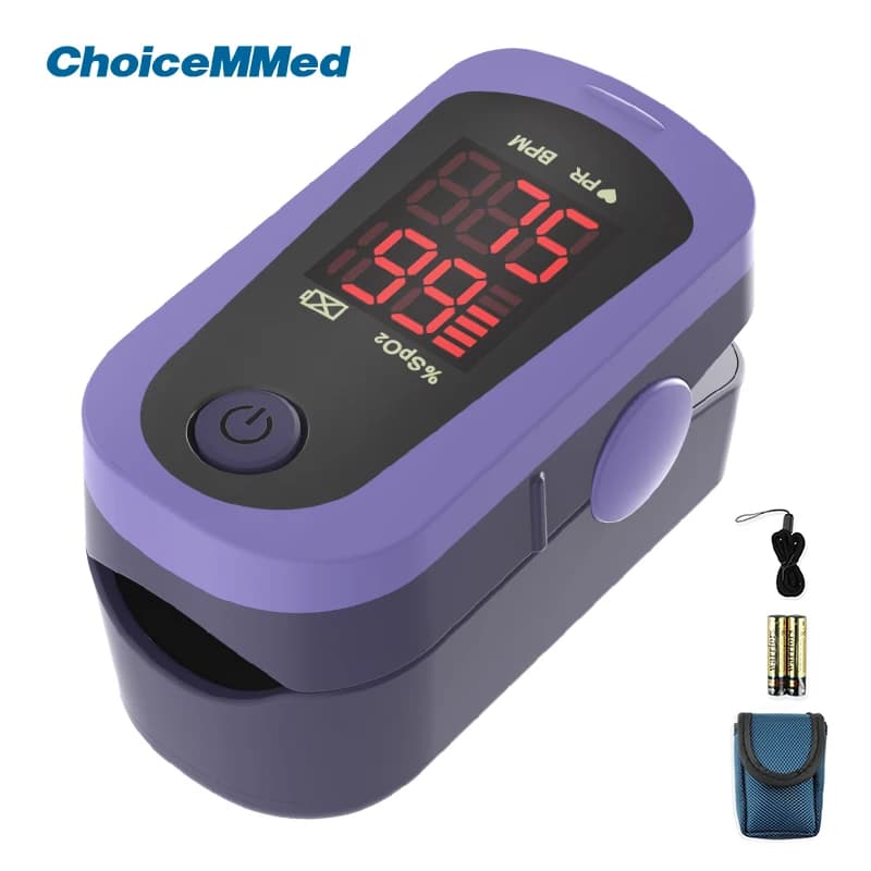 ChoiceMMed Portable Medical Finger Pulse Oximeter Blood Oxygen Saturation Meter Heart Rate SpO2 PR LED Oximetro De Dedo Monitor