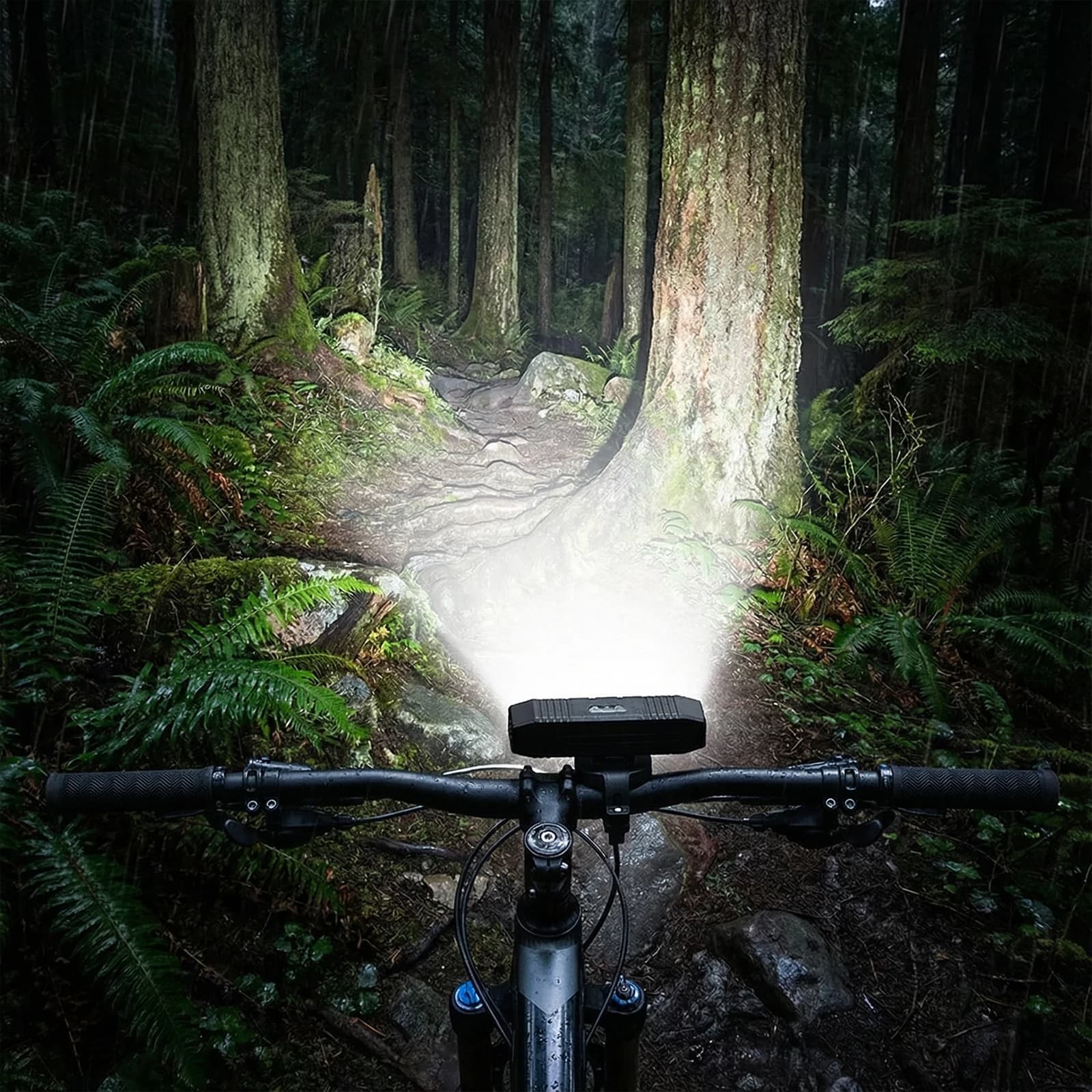Faro per bicicletta a 9 LED con clacson, luce impermeabile per bici per guida notturna (Lihgt)