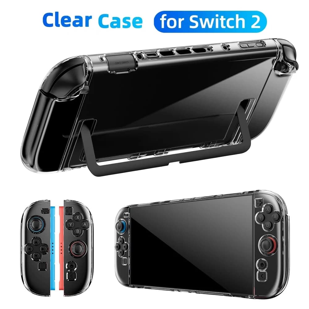 Custodia rigida trasparente per PC per console Nintendo Switch 2 Joypad Custodia protettiva divisa Protezione della pelle per accessori Switch 2