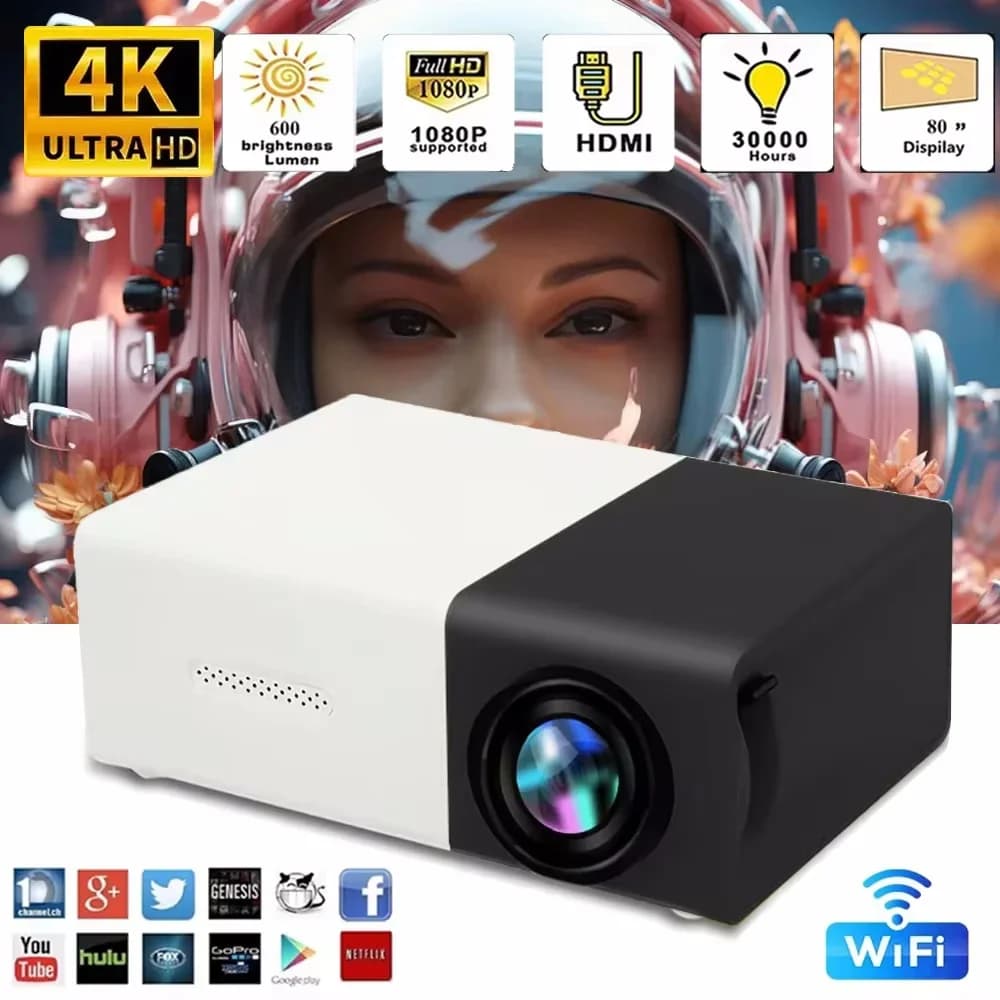 YG300 PRO Mini HD proiettore da esterno proiettore Home theater Mini proiettore portatile YG300 LED per bambini progetto Video Mobile