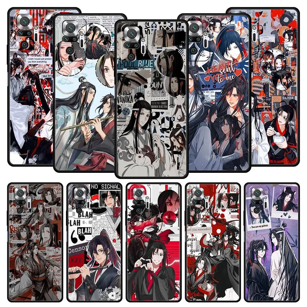 Custodia Anime Mo Dao Zu Shi MDZS per Xiaomi Redmi Note 11 10 9s Pro K50 7 8 9 8A 9A 9C 8T 9T 11T 5G K40 Cover per telefono da gioco Coque