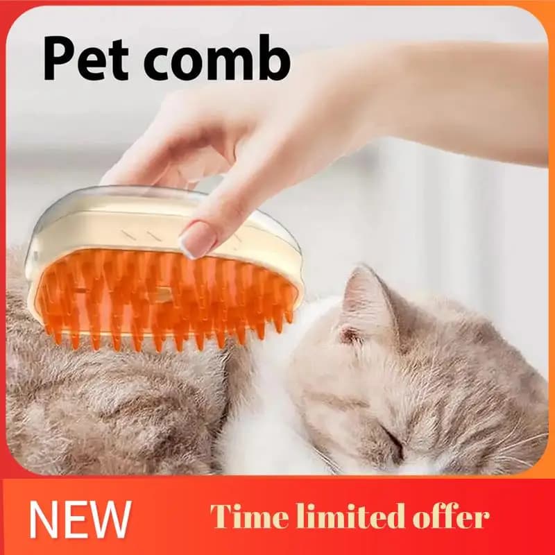 ABHU Steamy Pet Brush Steamy Self-Cleaning Shedding Brush For Dog Hair Rechargeable Shedding Brush For Dog Hair Steamy