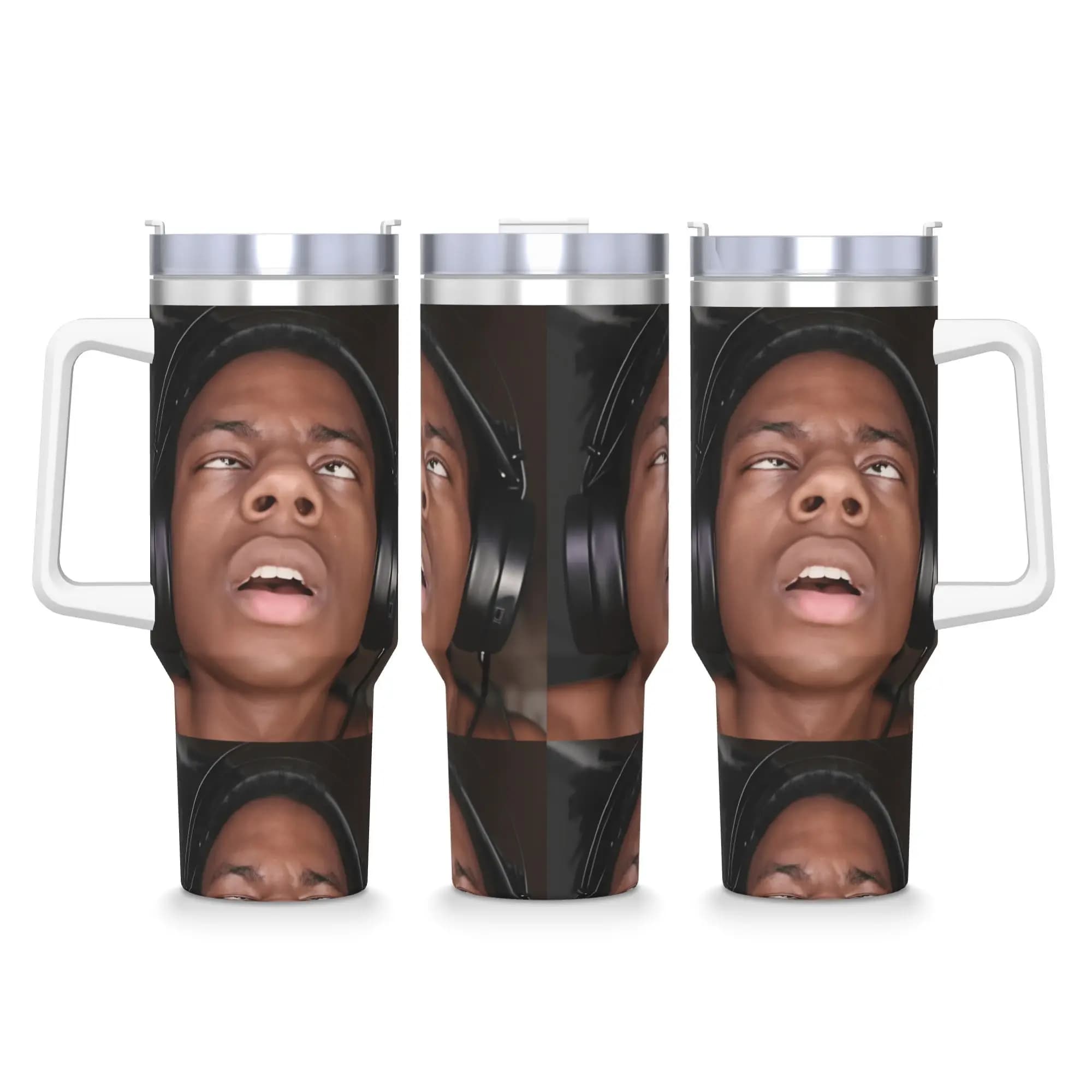 Tazza Termica in Acciaio Inossidabile IShowSpeed Face Meme, Borraccia Termica per Auto con Design per la Guida, per Bevande Fredde e Calde