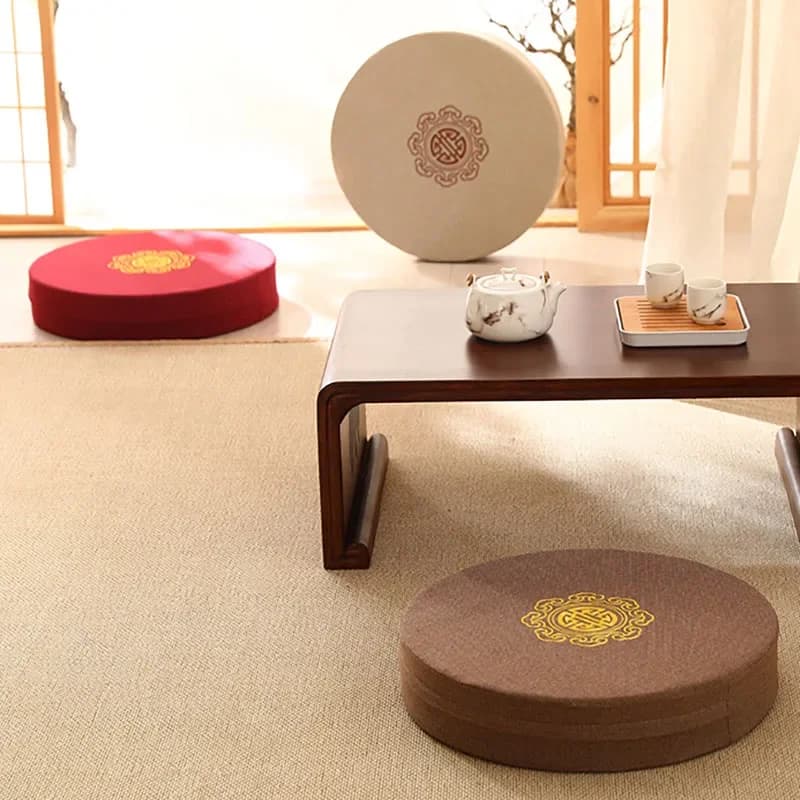 Chinese Embroidery Round Cushion Furniture Decorative Sofa Chair Cushions Home Decoration Seat Cushion Tatami Meditation Pad