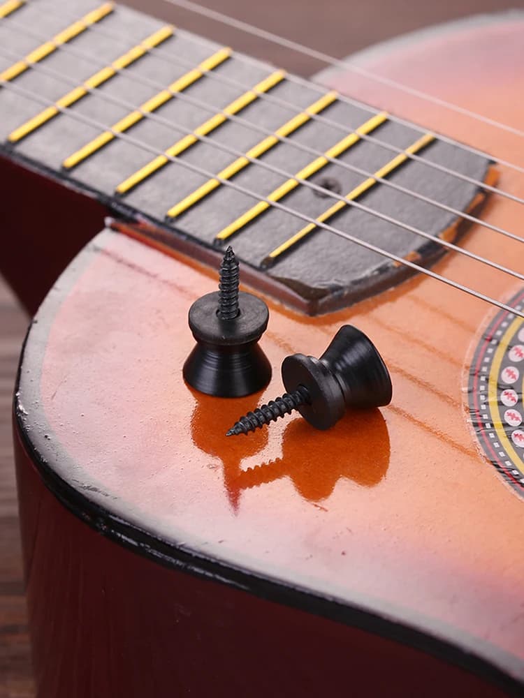 2pcs Guitar Pegs for Acoustic Electric Bass Ukulele Guitar Strap Buckle Button Lock Pins Metal End Locking Parts