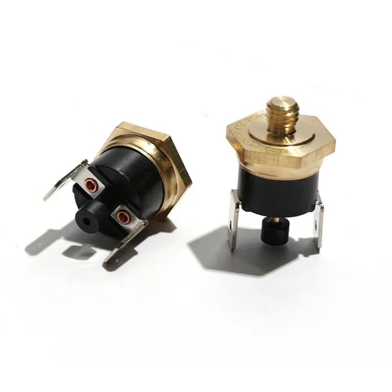 10 Pezzi KSD301/302 M4 Interruttore Termico a Testa Esagonale in Rame, Reset Manuale, Normalmente Chiuso, 50-150°C ℃
