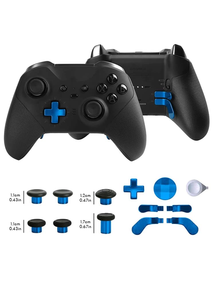 DATA FROG Metal D-Pad Trigger Paddles Replacement Thumbstick for Xbox One Elite Controller Series 2 Parts Repair Kit Accessories