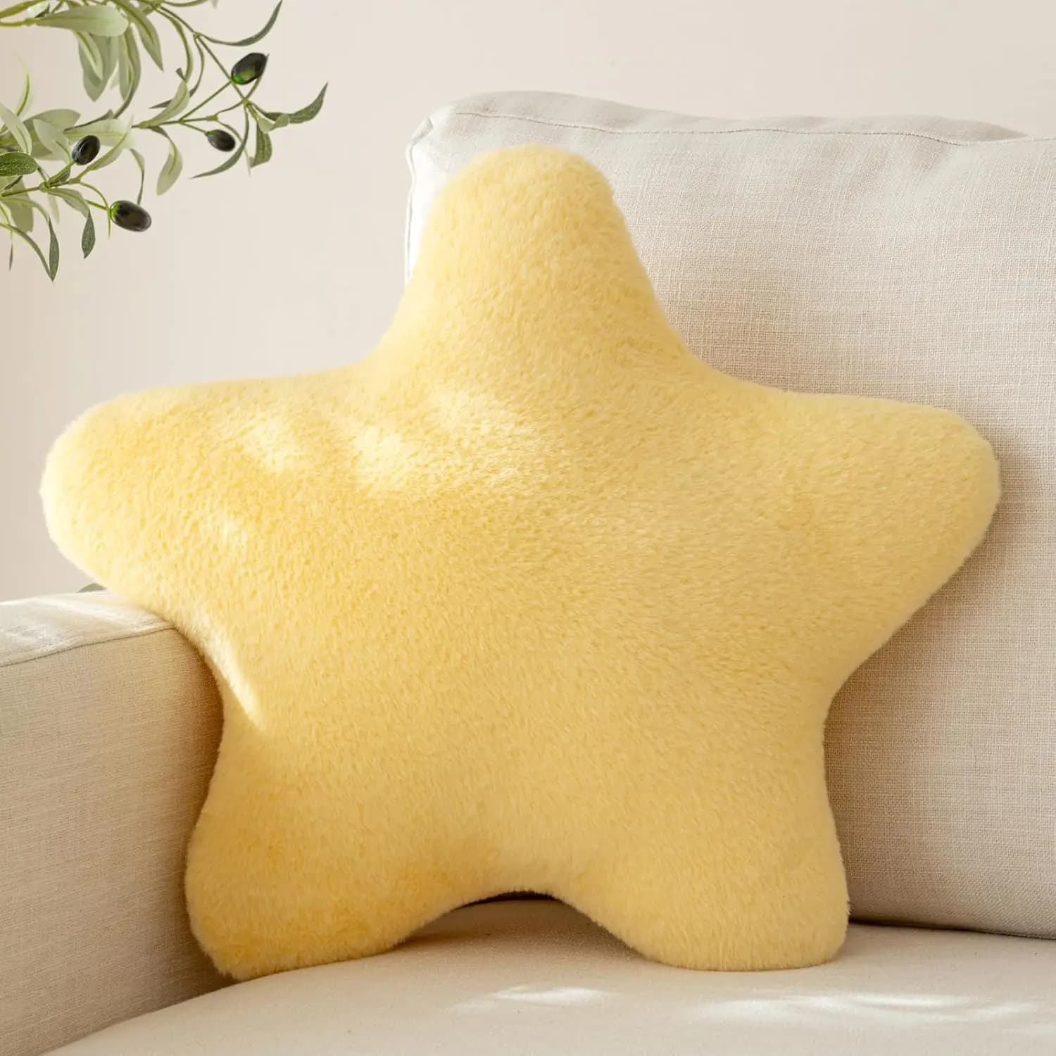 Star Shaped Cushion, Sofa & Bed Plush Decoration, Extensive & Funny Cushion for Living Room (Give Oca, 38 cm)