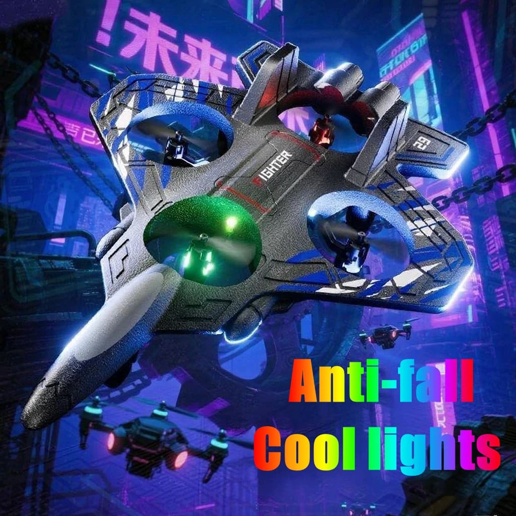 2.4G Stunt Aliante telecomandato Elicottero volante RC Hobby Jet Aereo Schiuma Aereo da caccia Giocattolo Drone con luce 1-3 batterie