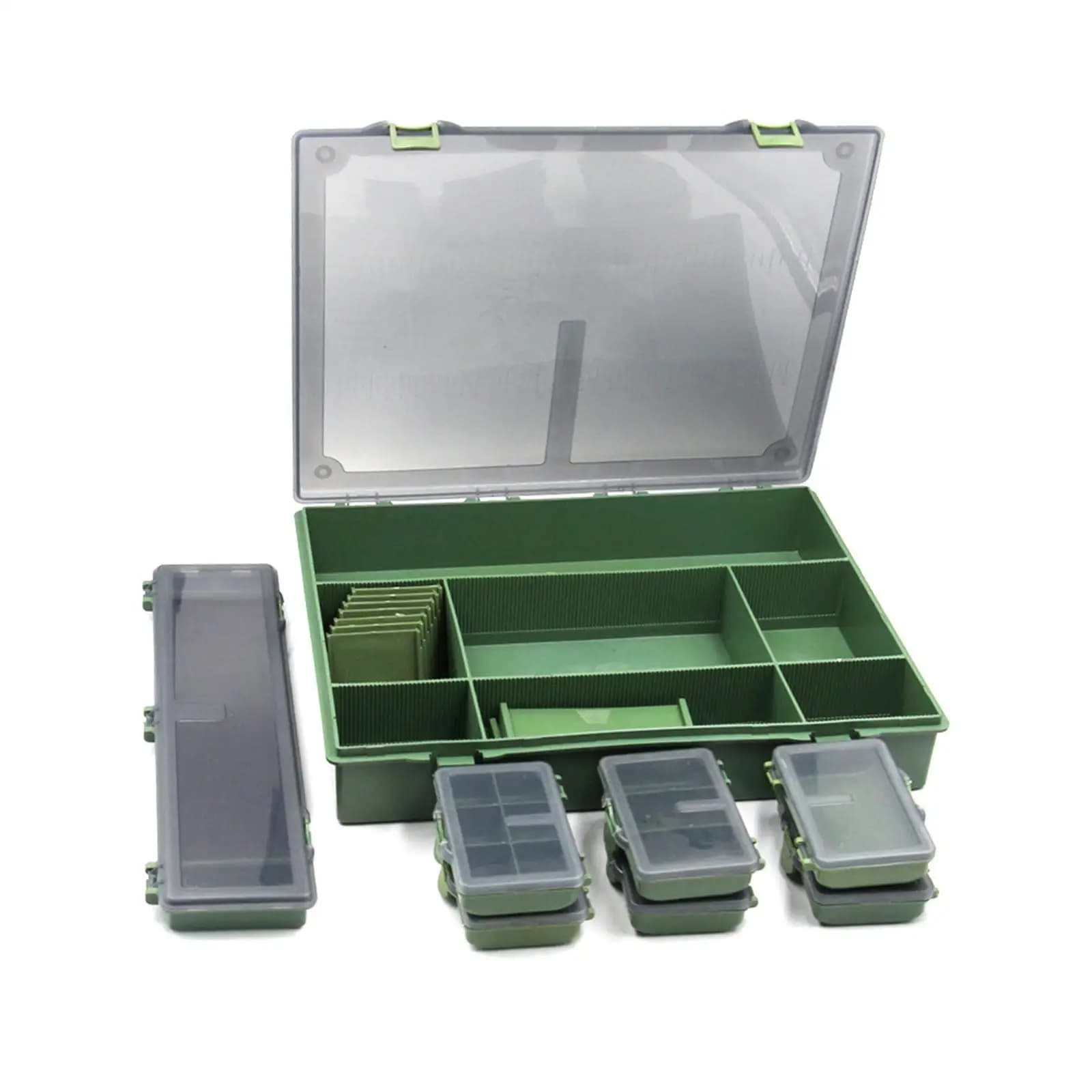 Tackle Trays with Removable Dividers Portable Waterproof Fishing Tool Organizer for Outdoor Gift Saltwater Casting Camping