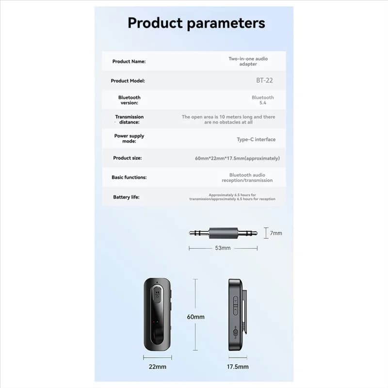 A32T-2In1 BT 5.5 Ricevitore audio Trasmettitore 3.5MM AUX TF Card Adattatore wireless per musica stereo con microfono per auto TV PC aereo
