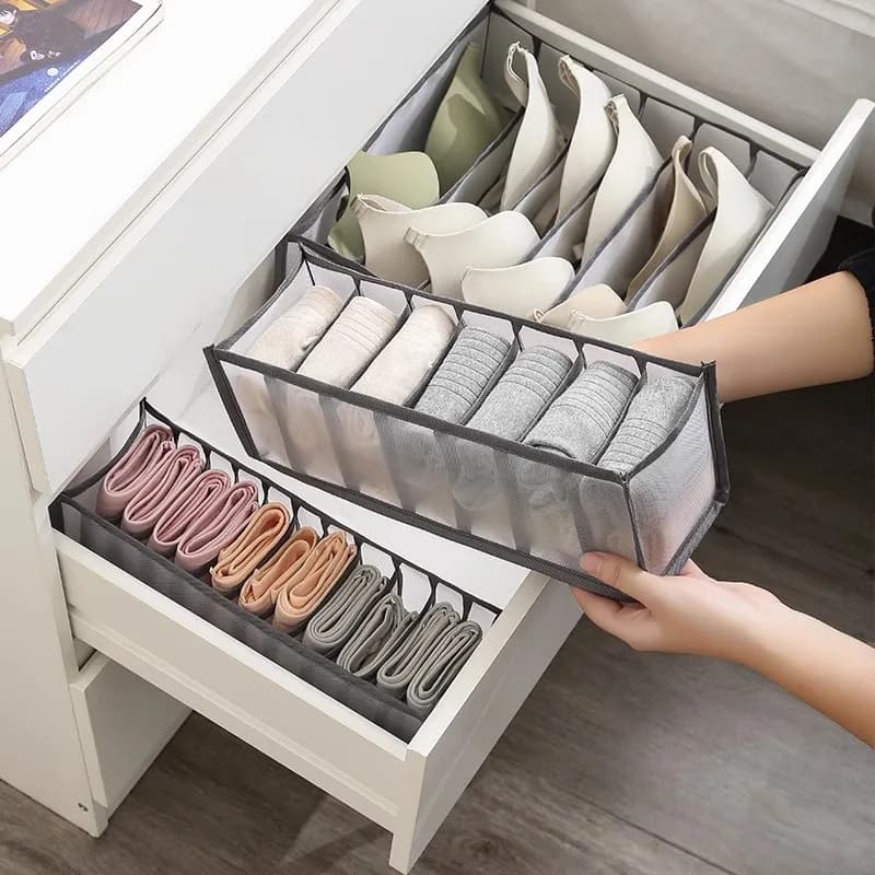 Underwear Storage Basket Bra Panties Socks Household Drawer Storage Separate Box Wardrobe Clothes Pants Compartments Organizer