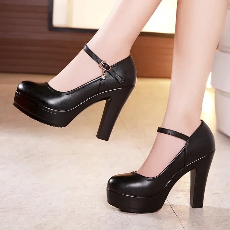 Scarpe con Tacco Alto a Blocco da Donna 2026, con Plateau e Fondo Spesso, Misura Piccola 32-43, Altezza 8 10 12cm, Ideali per Ufficio, Moda e Abiti da Sposa