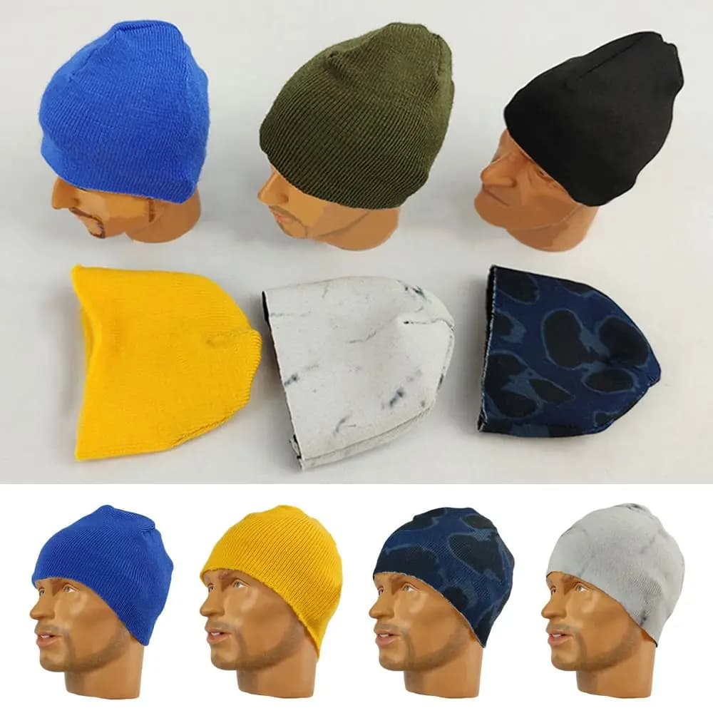 1/6 Miniature Soldier Clothes Accessories Casual Wear Caps Cotton Knitted Hats Knitted Hat Male Fashion Hats