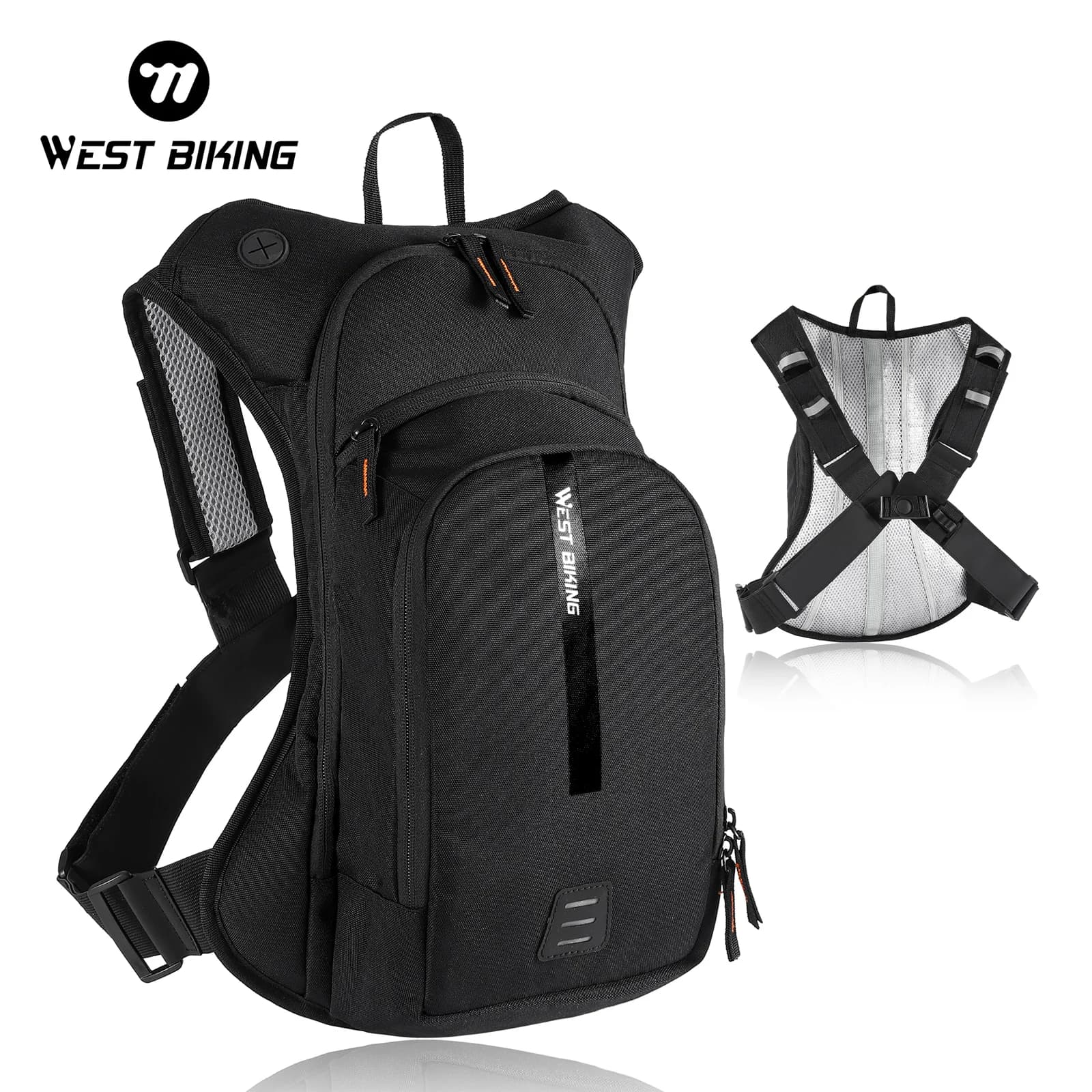 WEST BIKING Zaino da ciclismo ultraleggero da 10 litri con tracolla ergonomica Borsa da bicicletta da strada MTB con borsa per l'acqua Borsa da arrampicata per escursionismo all'aperto