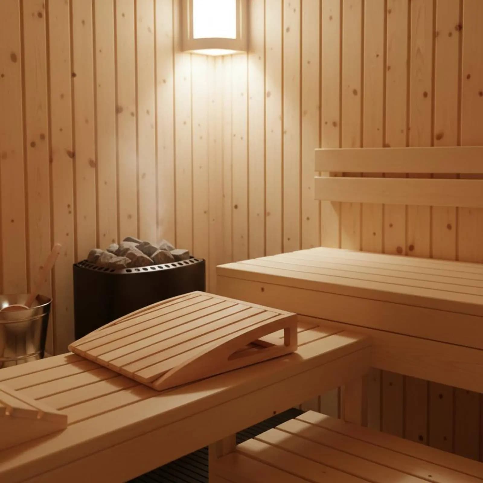 Schienale in Legno per Sauna, Design Curvo, Supporto per Schiena, Schienale Ondulato in Legno, Accessorio Antiscivolo per Bagno, Compatto per Bagno Turco