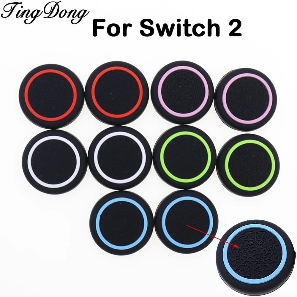 10 Pezzi Copri Joystick in Silicone per Switch 2 Joy-Con, Accessori per Controller