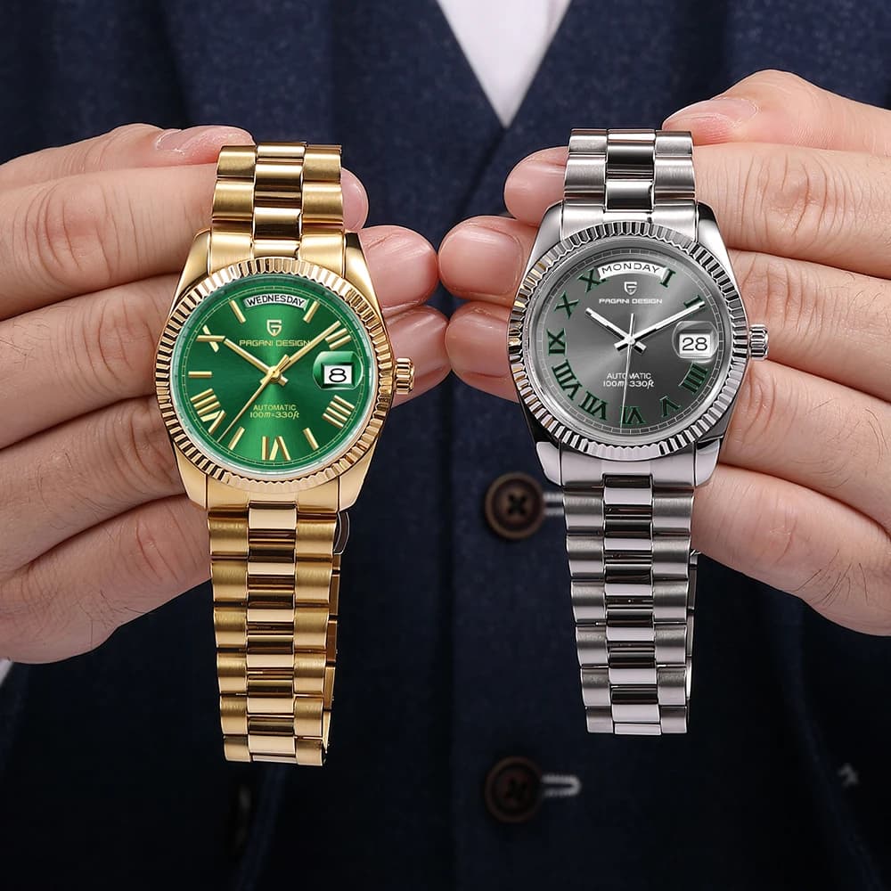 PAGANI DESIGN DD40 luxury automatic watch for men date mechanical wristwatch for men NH36A Movt AR crystal sapphire 100M waterproof