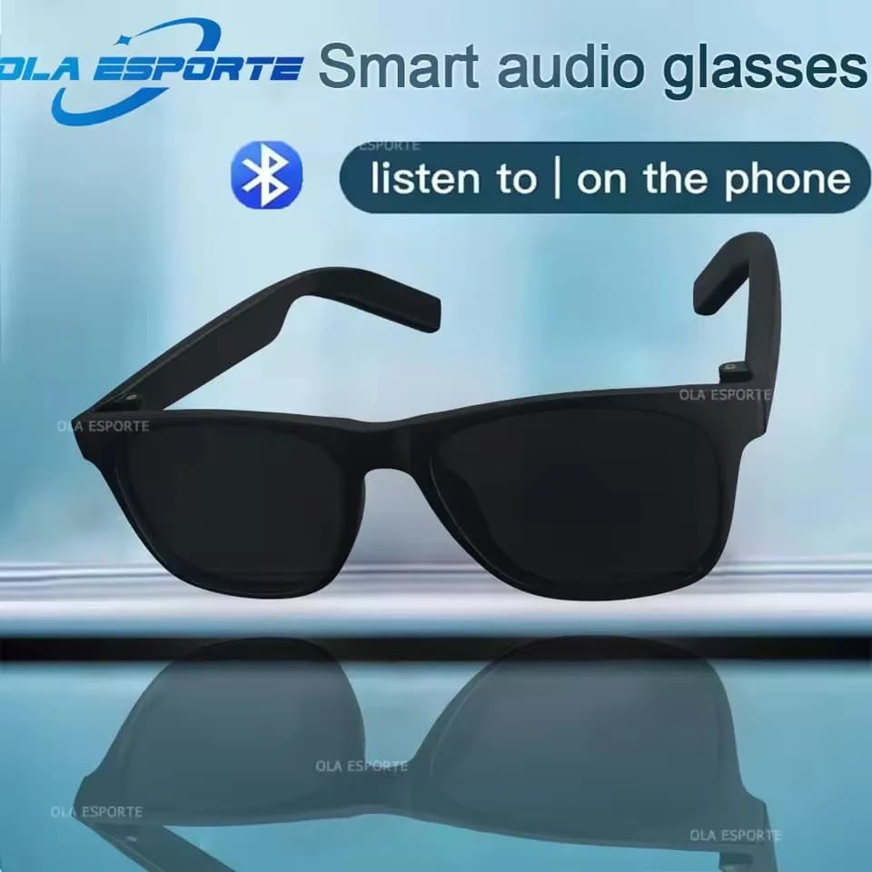 Ola Esporte Men's Smart Glasses Women's Bluetooth Glasses Voice Call Control Music UV Polarized Sunglasses Headphone Glasses Man