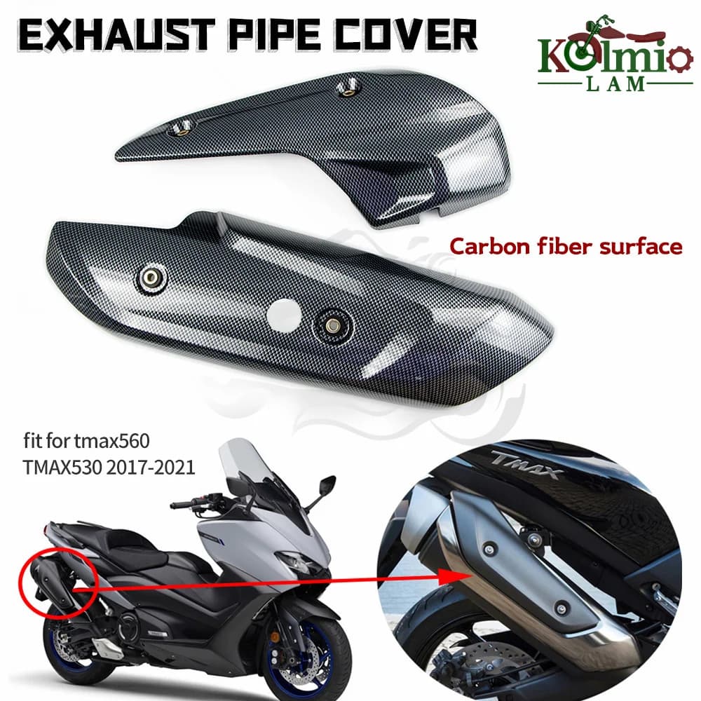Misura per il 2017 - 2025 TMAX530 DX SX TMAX560 Moto Tubo Di Scarico Copertura Cowl Protector T-MAX 530 TMAX 560 2018 2019 2020 2024