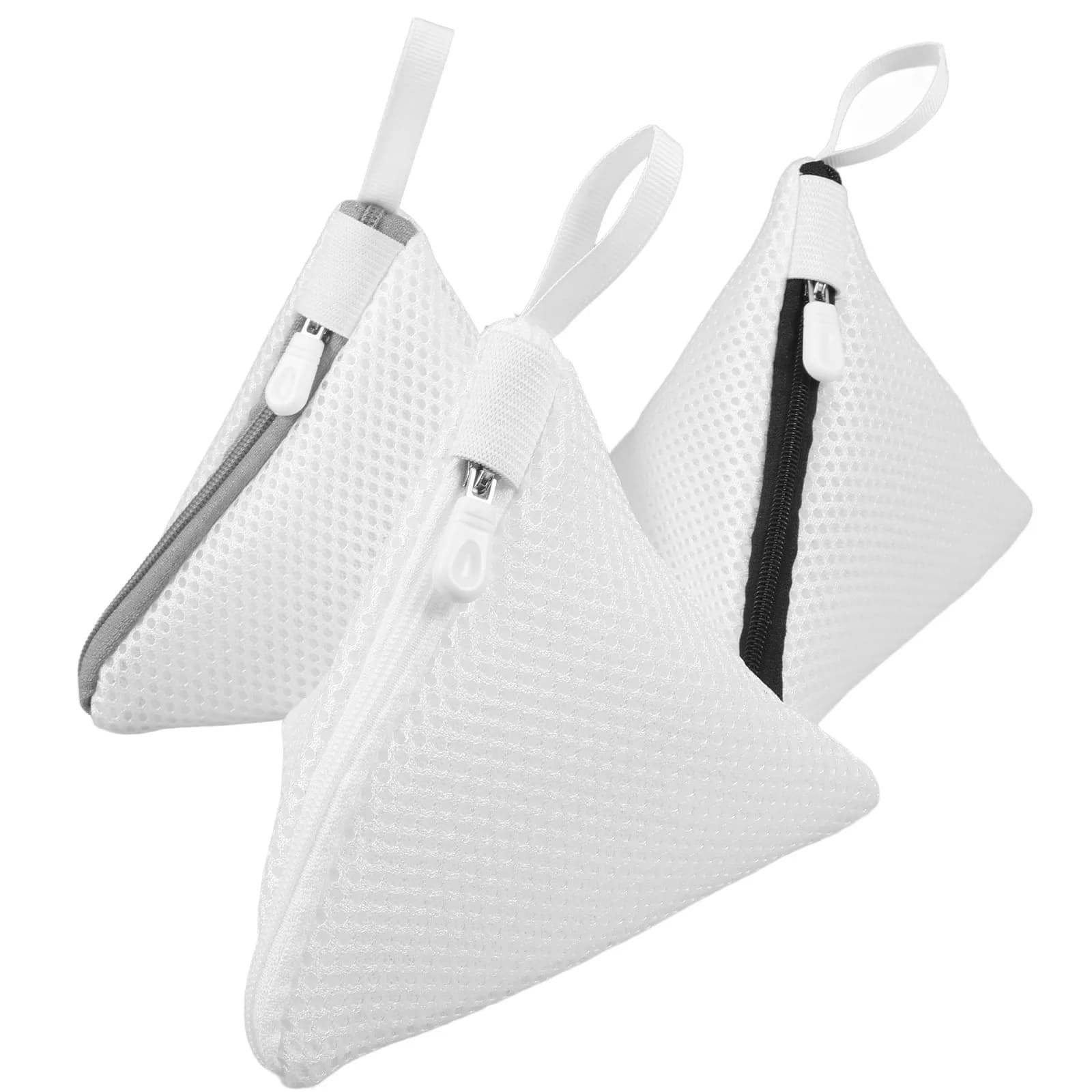 3Pcs Laundry Bags Mini Multifunctional Polyester Mesh Zipper Protective Washing Machine Small Mesh Bags for Delicate Clothes