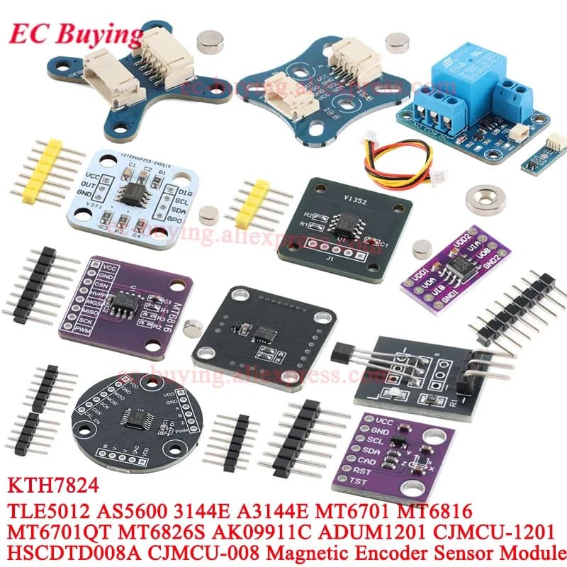5 Pz/1 pz AS5600 Modulo Encoder Magnetico TLE5012 MT6701 MT6816 MT6826S AK09911C 3144E Hall Sensore di Controllo Induzione Interruttore Porta
