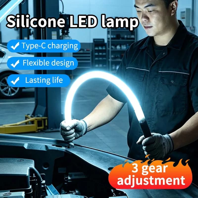 73cm Flexible Silicone LED Strip Light High Lumens LED Flashlight Stick Professional Work Light Portable Tool For Car Repair