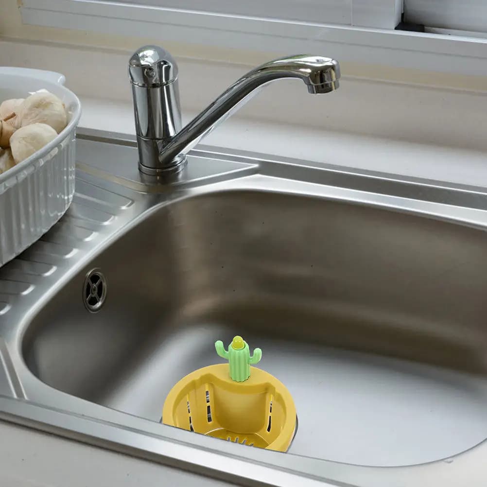 Cactus Kitchen Sink Drain Strainer Multifunctional Food Waste Collector Filter Basket Efficient Drainage Sink Filter Cleaner