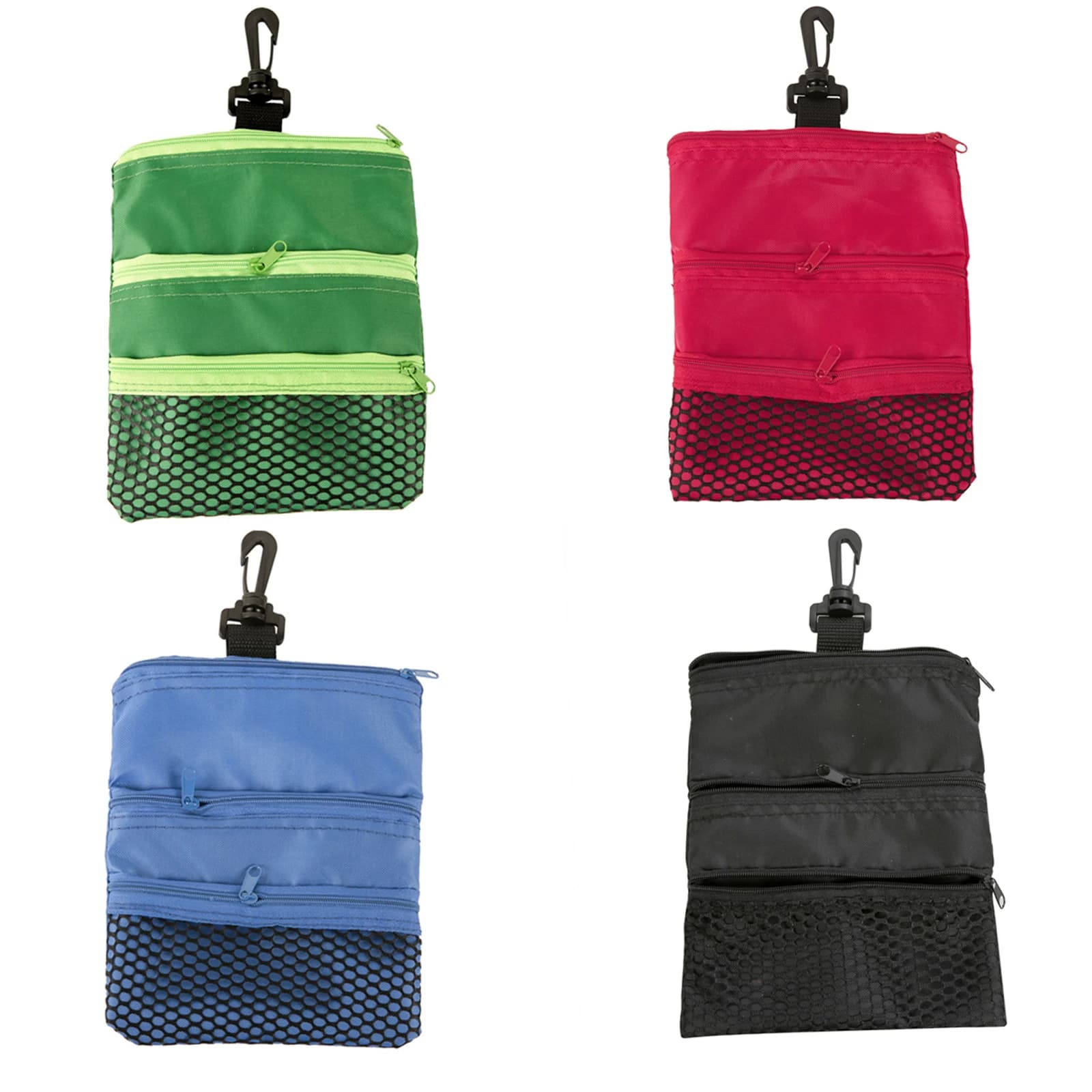 Borsa per palline da golf con cerniera multitasche da 1 pezzo - Custodia portatile per riporre attrezzi da golf e accessori (leggera e resistente)