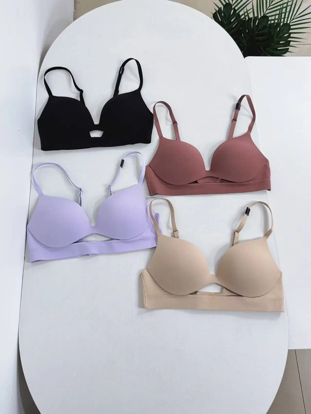 Sexy Hollow out No Steel Ring Push up Bra Women's Underwear Small Chest Gathered Dragon Appears Large Adjustable Shoulder Strap