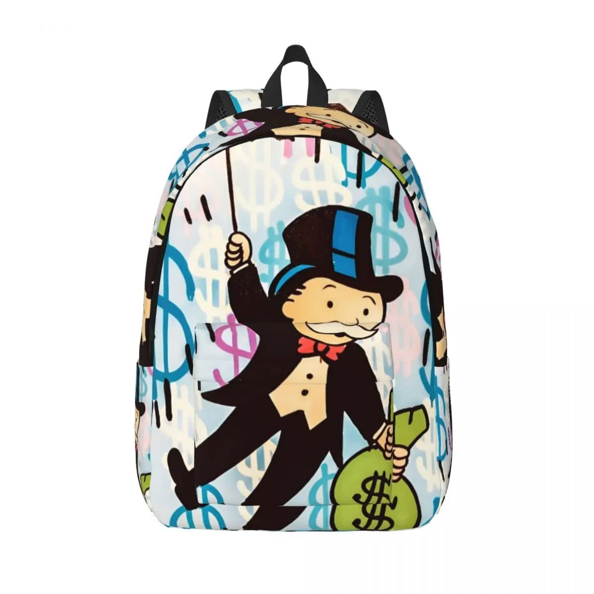 Zaino alla moda per giochi di denaro monopolio Zaino da lavoro per scuola superiore all'aperto per borse di tela per laptop da uomo e donna