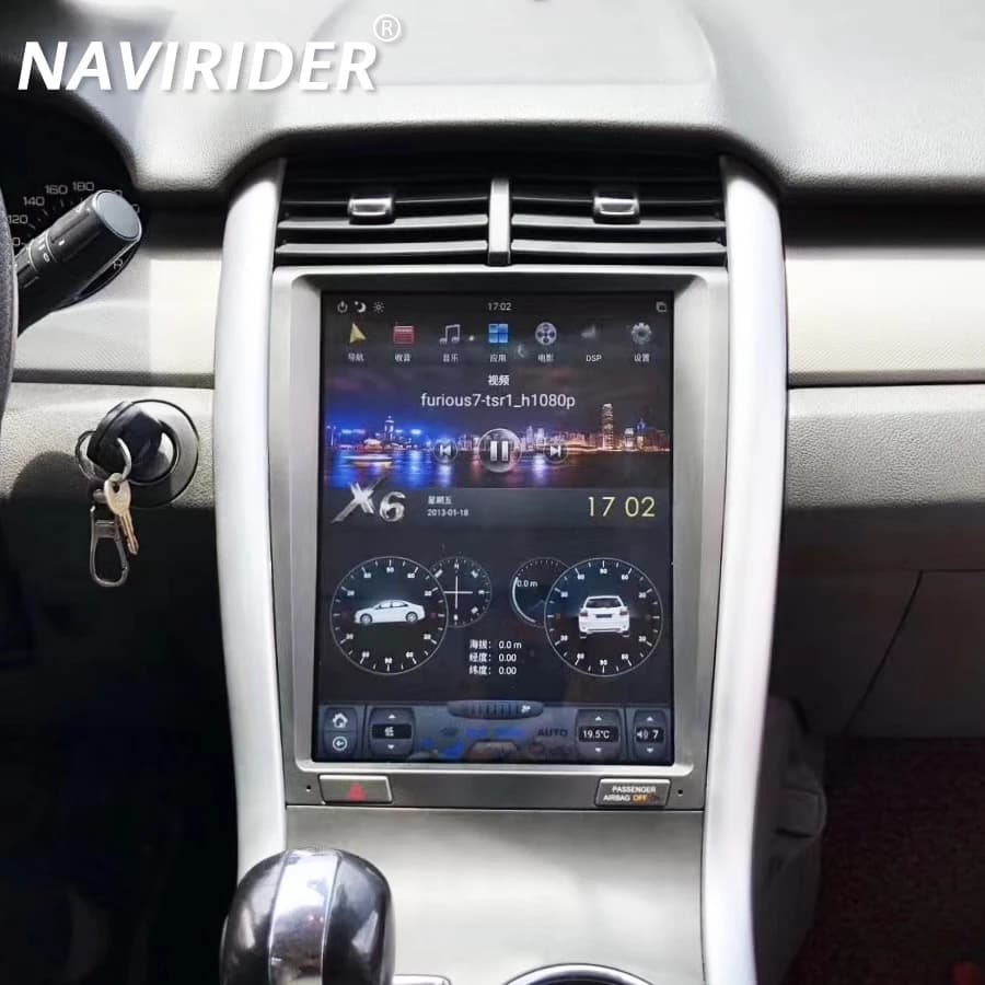 12.1 "Per FORD EDGE 2010-2013 Schermo Android Lettore Video Per Auto Radio Stereo Multimedia di Navigazione GPS 2din BT 4G Android Carplay