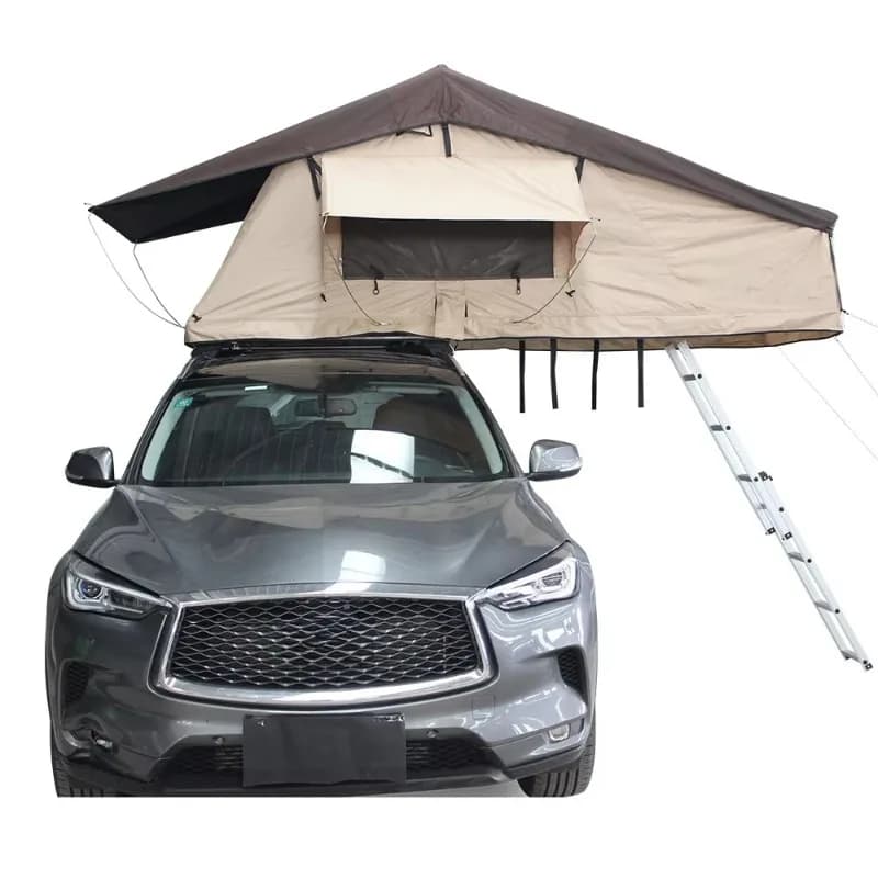 Tenda da Tetto per Auto 2-3 Persone, Impermeabile e Antivento, per Campeggio Fuoristrada e Camper
