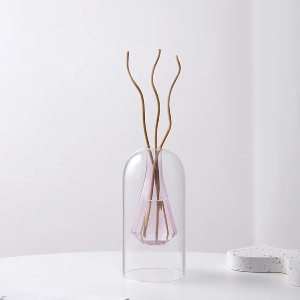Glass Bottle for Aromatherapy, Double-layered Creative Fragrance Diffuser, Elegant Bottle for Evaporation of Essential Oils