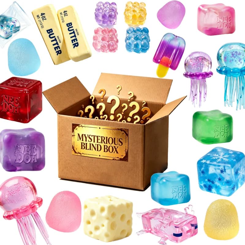 Scatola Sorpresa NeeDoh Nice Cube Stile Dr Pepper, Giocattolo Morbido Antistress, Regalo per la Decompressione
