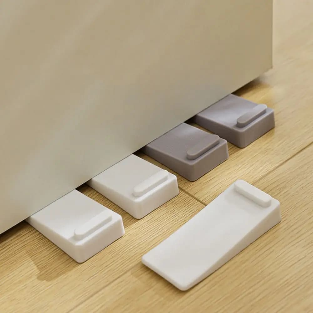 2 pezzi nuovo fermaporta muto di sicurezza in PVC porta antiscivolo fermo posteriore anti-collisione fermaporta blocco cuneo uffici domestici