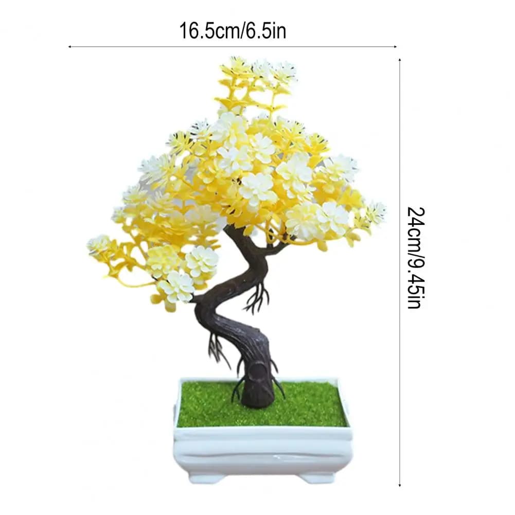 Bonsai artificiale da interno, piccole piante finte con vaso in resina per decorare casa, ufficio, scrivania, mensola, bagno, camera da letto, soggiorno.