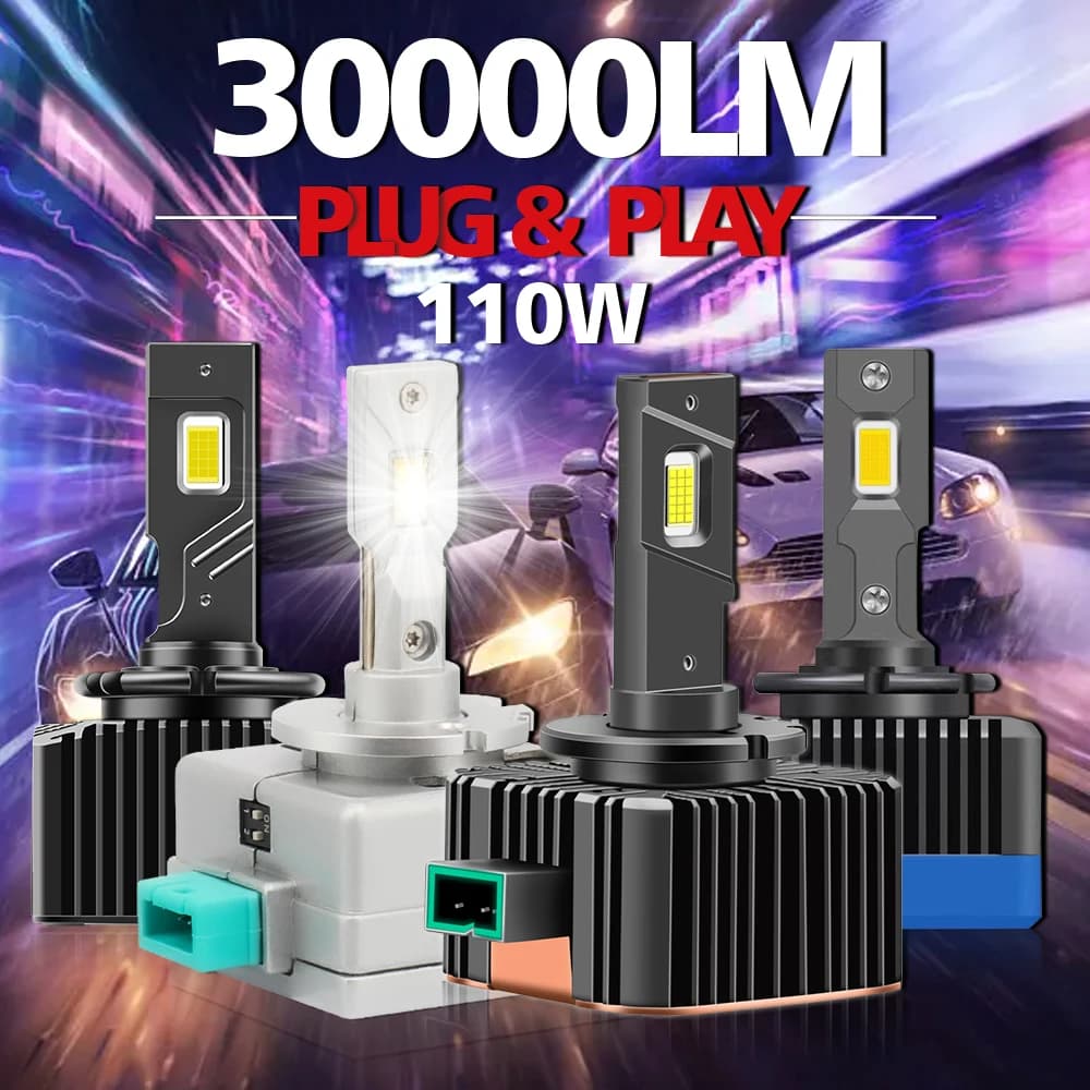 D3S Faro LED D1S D2S D4S D5S D8S D1R D2R D3R Auto HID Blub 30000Lm Ad alti lumen Chip Csp su due lati 5-Min Plug-N-Play Faro