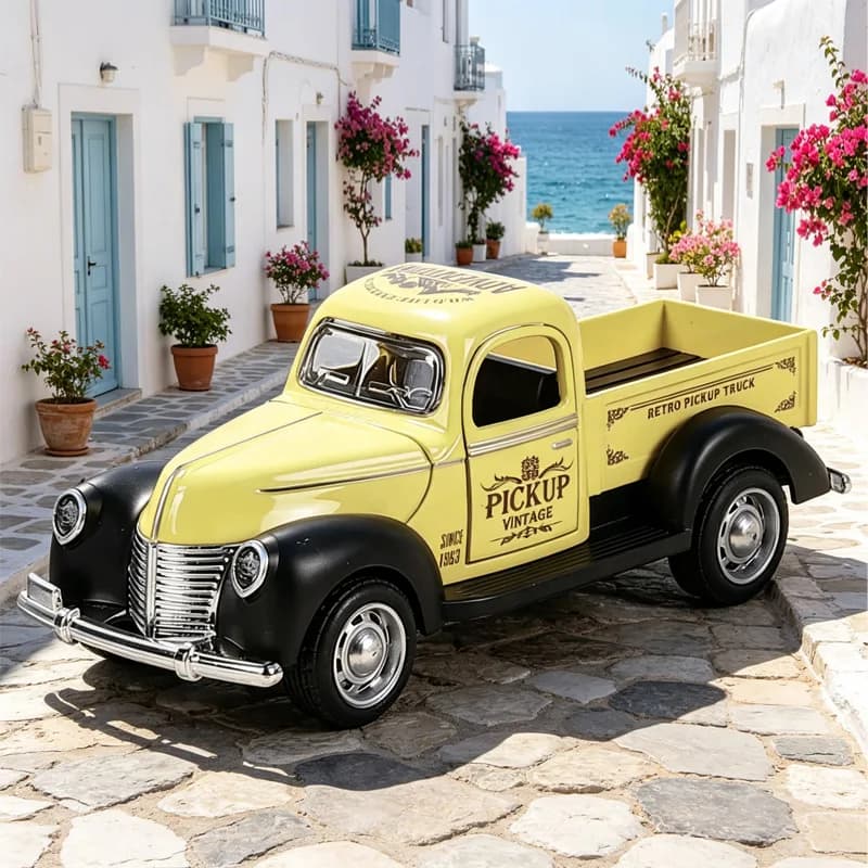 Die-cast Simulation 1:32 Alloy Pickup Truck Model, Children's Educational Toy Car Ornament，no music no light