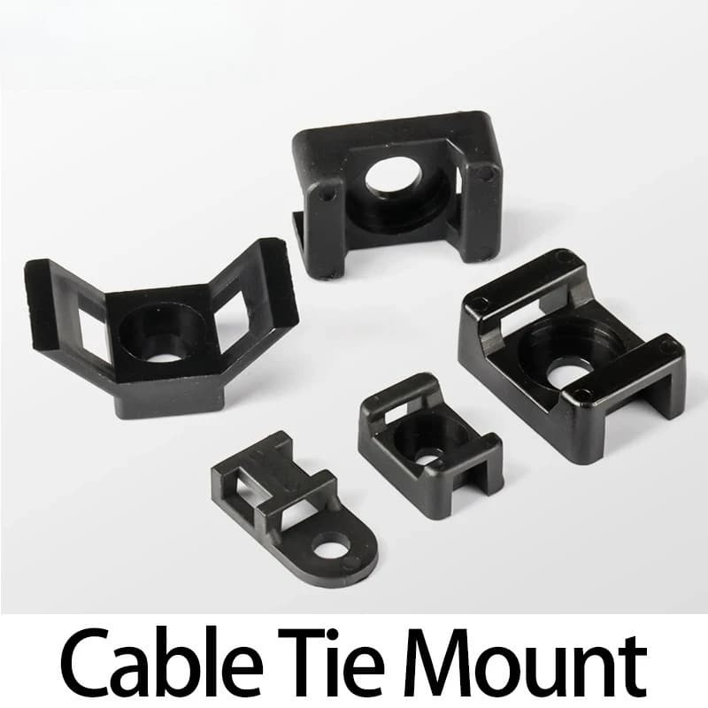 50/100PCS Cable Tie Mounts Seat Fixed Seat Wire Buddle Saddle Type Plastic Holder STM HC-2 HC-4 Data Line Winder White Black