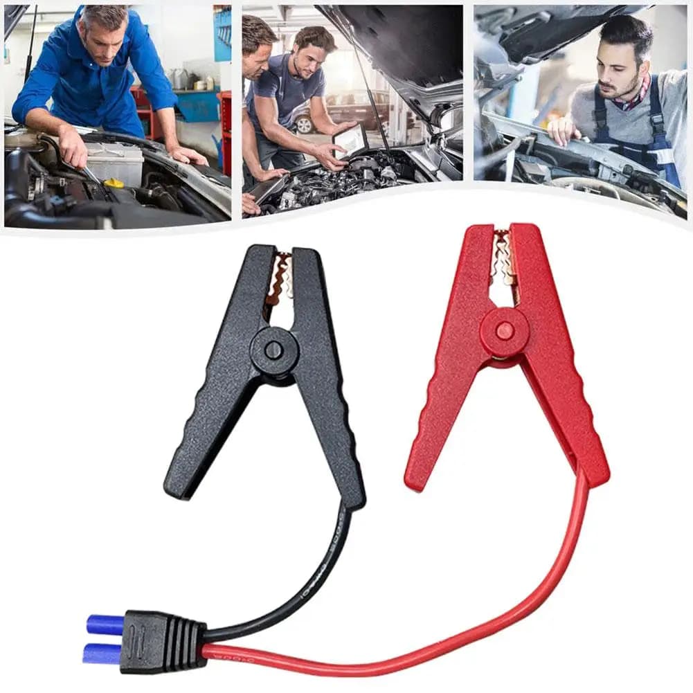 Professional 12V Car Jump Starter Cable Clips, Premium Automotive EC5 Connector Alligator Clamps with Heavy-Duty Copper Jaws