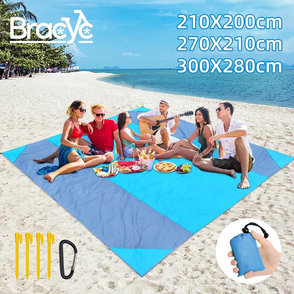 Tappetino da spiaggia impermeabile Tappetino da campeggio esterno extra large Coperta pieghevole Materasso tascabile senza sabbia Tappetino da picnic leggero portatile