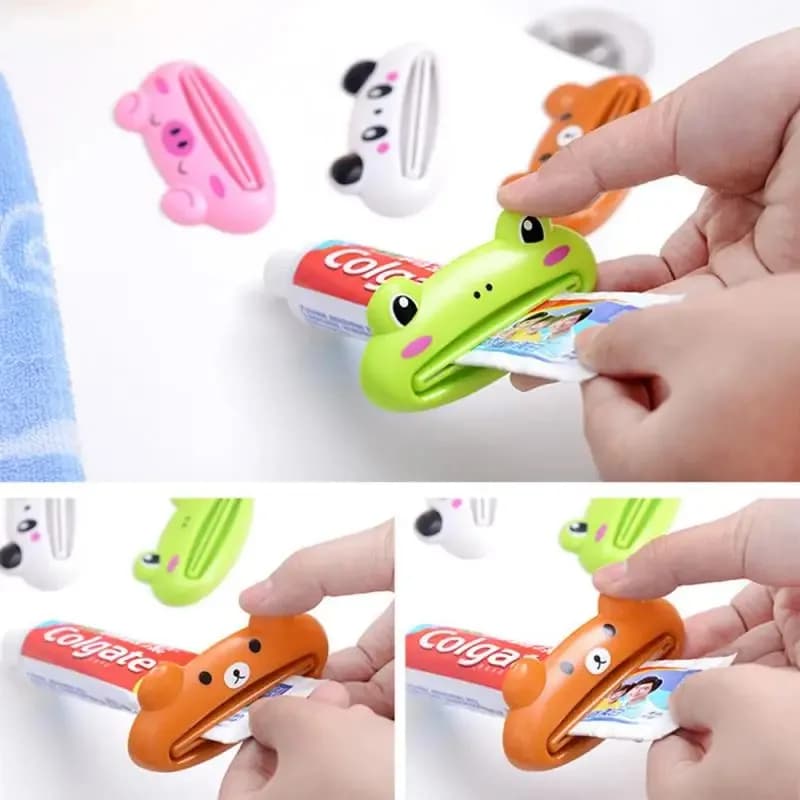 Lovely Animal Cartoon Cream Tube Squeezer Easy Toothpaste Dispenser Roll Holder BathroomAccessories