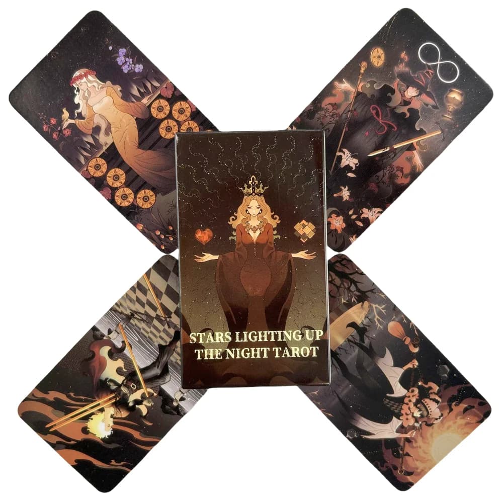 Stars Lighting Up The Night Oracle Cards A 78 Tarot Cards Divination Edition FortuneTelling Deck Board Playing Games Tarot Decks