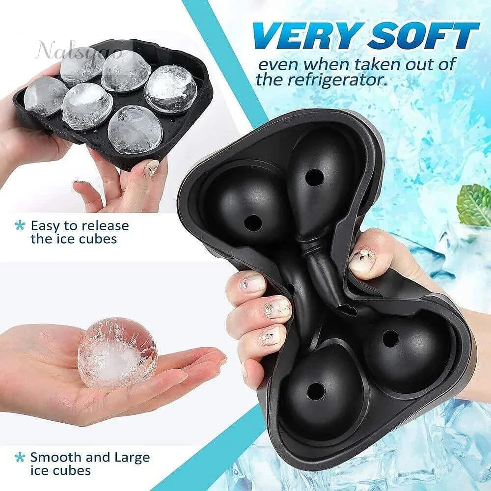 Reusable Silicone Ice Mold 8-Grid Ice Cube Maker Tray for Ice Cream Tools Kitchen Accessories