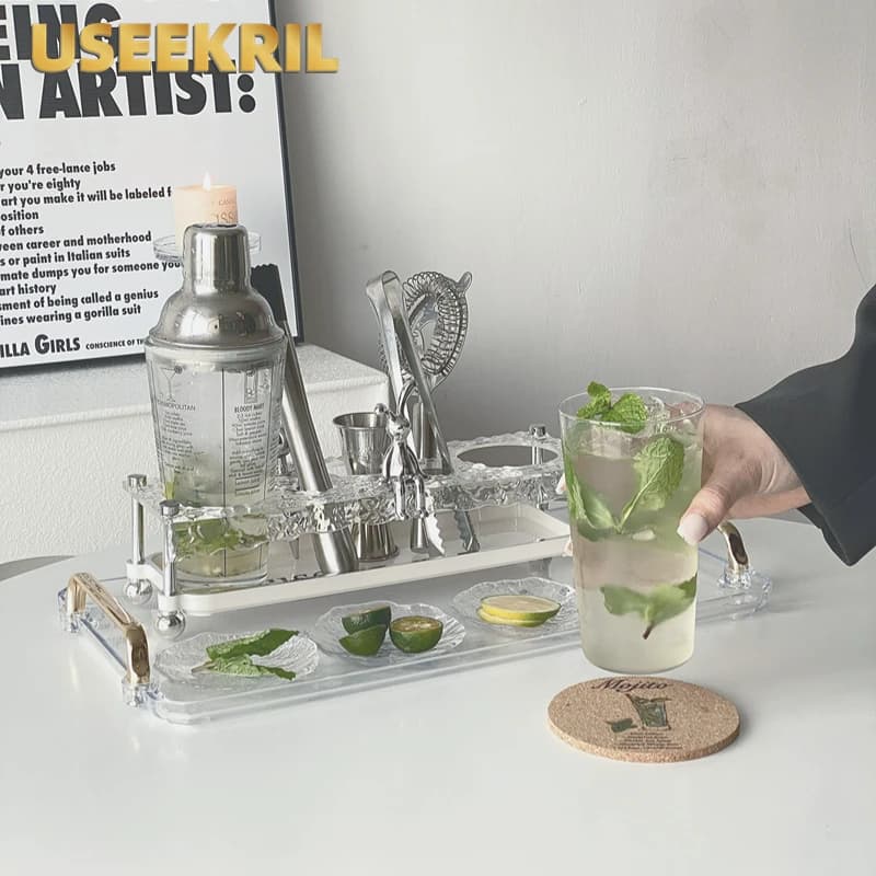 Set di Shaker per Cocktail creativi Set di Shaker da Bar in acciaio inossidabile shaker per Cocktail in vetro accessori per Shaker da cucina per la casa