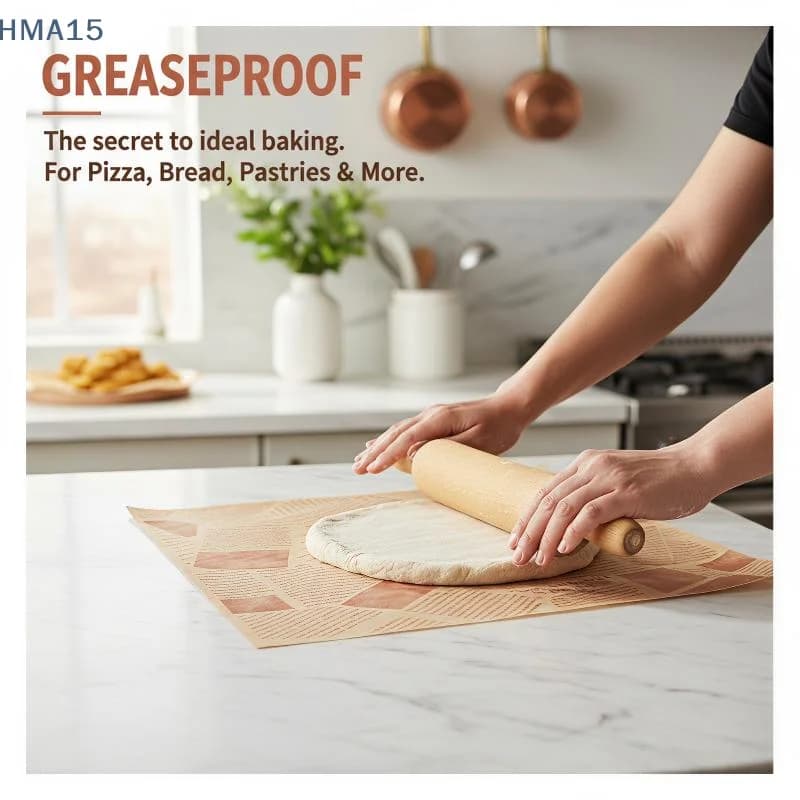 【YA】50 Sheets Waterproof Baking Paper Nonstick Greaseproof Heat Resistant Parchment for Air Fryer Grilling Food Serving